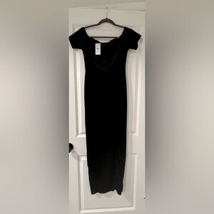Fashion Nova Velvet fitted long dress NWT
